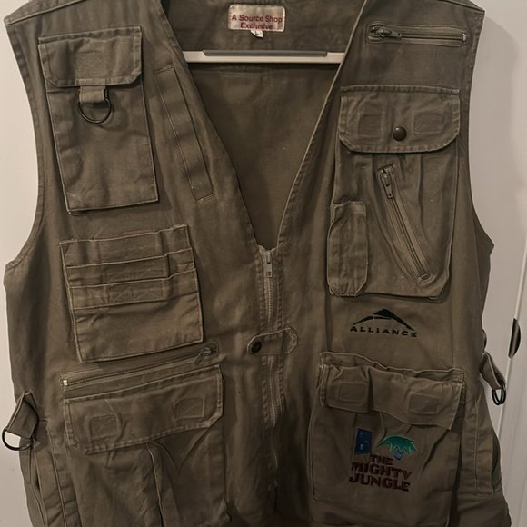 Men’s Outdoor Kaki Green Multi-pocket Utility/Fishing Vest Size L - Picture 5 of 8